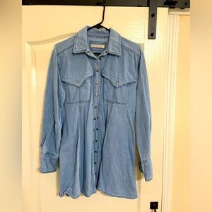 Free people denim dress.